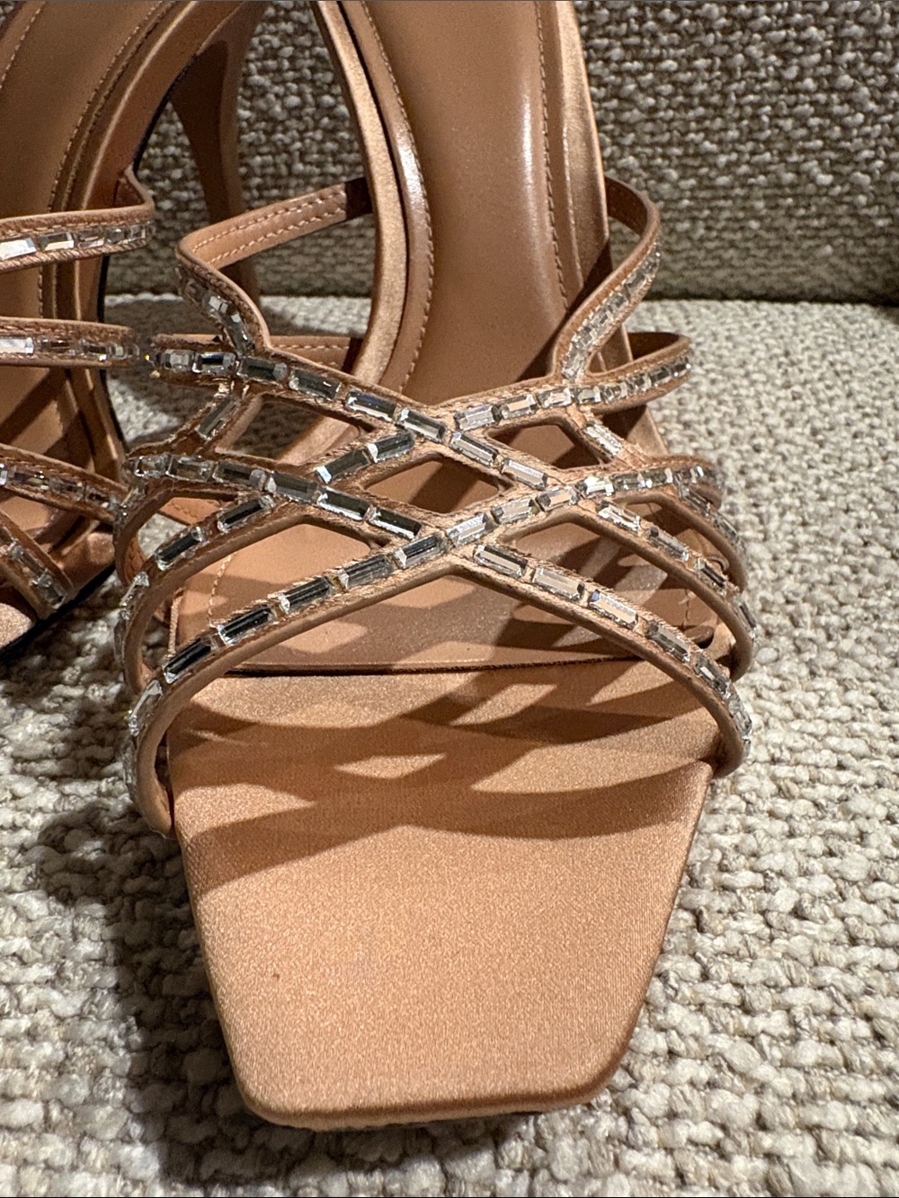 Zara Rhinestone Strappy Heeled Sandals ✨ 39 nwot - Picture 4 of 6